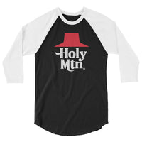 Holy Mtn Unisex 3/4 White Sleeve Black Raglan Shirt