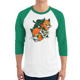 Orange Cats Unisex 3/4 Sleeve Raglan Shirt