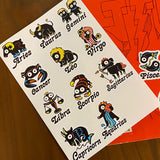 Zodiac Sticker Sheet